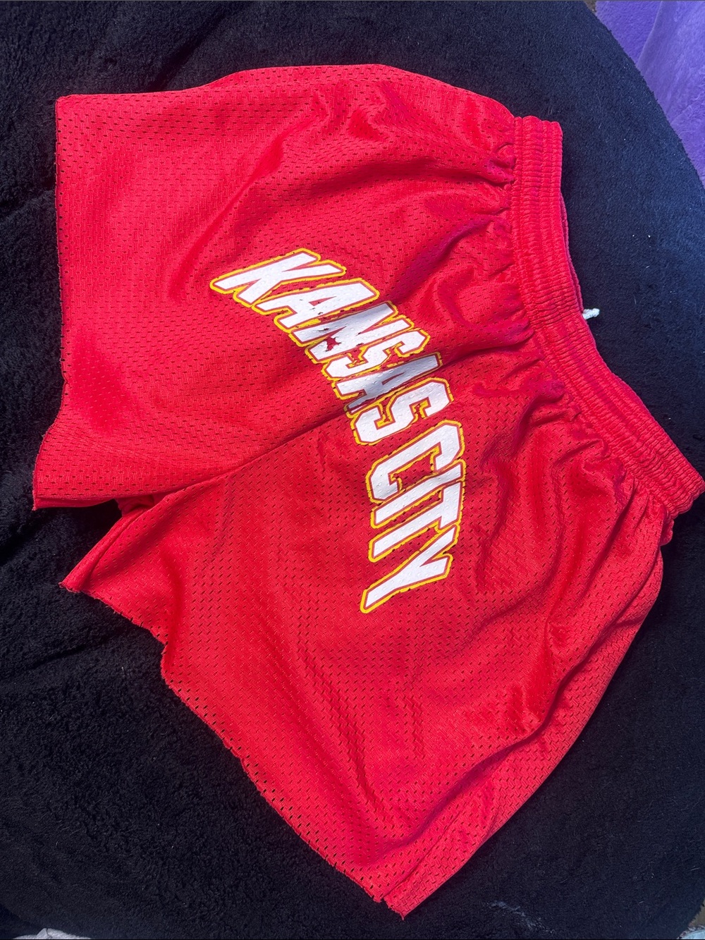 Adult Medium KC Chiefs Red Kansas City Mesh Athletic Shorts